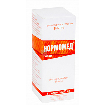 Нормомед сироп 50 мг/мл 240 мл с мерным стакан.