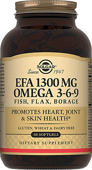 Солгар Омега 3-6-9 комплекс жирных кислот капс. 1776 мг № 60 БАД