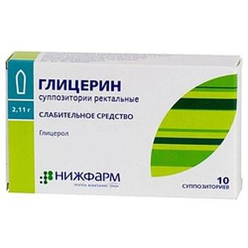 Глицерин супп. рект. 2.11 г № 10 Глицерин супп. рект. 2.11 г № 10
