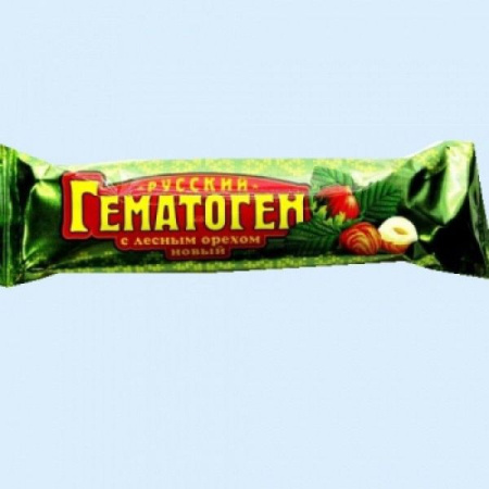 Гематоген Русский новый с лесным орехом 40 г БАД