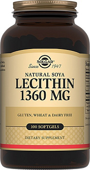 Солгар Лецитин натуральный соевый капс. 1930 мг № 100 БАД