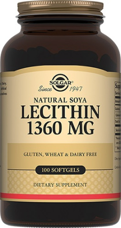 Солгар Лецитин натуральный соевый капс. 1930 мг № 100 БАД