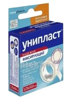 Лейкопластырь 1.25х500 см Унипласт фиксирующий неткан. основа