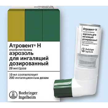 Атровент Н аэр. для инг. доз. 20 мкг/доза 200 доз 10 мл