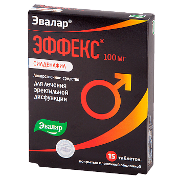 Эффекс Силденафил табл. п.п.о. 100 мг № 15