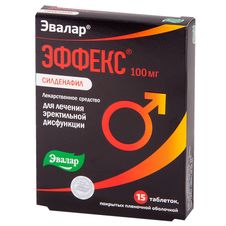 Эффекс Силденафил табл. п.п.о. 100 мг № 15