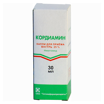 Кордиамин капли для приема внутрь 250 мг/мл 30 мл