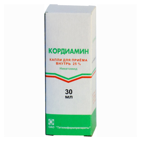 Кордиамин капли для приема внутрь 250 мг/мл 30 мл