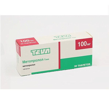 Метопролол-Тева табл. 100 мг № 30