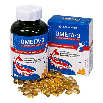 Омега 3 из дикого камчатского лосося Салмоника для взр и детей с 3-лет капс. 600 мг №45  БАД
