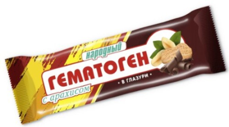 Гематоген Народный с арахисом в глазури 40 г БАД