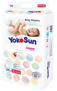 Подгузники ЙокоСан L 9-13 кг № 54