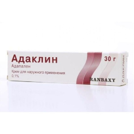 Адаклин крем для нар. прим. 0.1 % 30 г Адаклин крем для нар. прим. 0.1 % 30 г