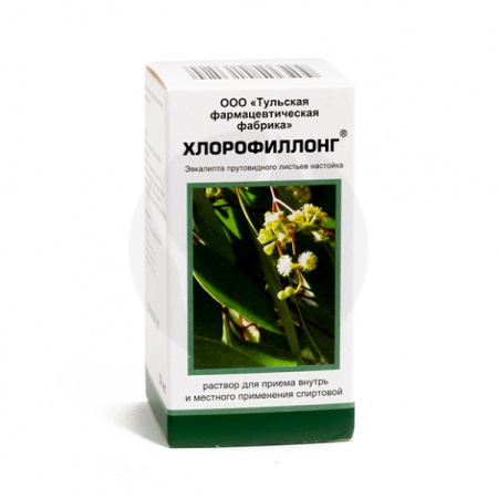 Хлорофиллонг р-р для приема внутрь и местн. прим. спирт. 50 мл