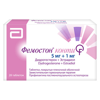Фемостон Конти табл. п.п.о. 5 мг+1 мг № 28