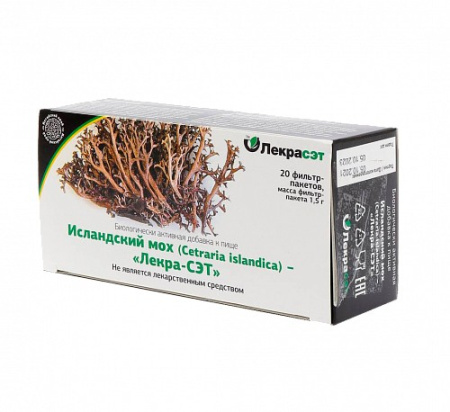 Исландский мох Лекра-Сэт ф/п 1.5 г № 20 БАД