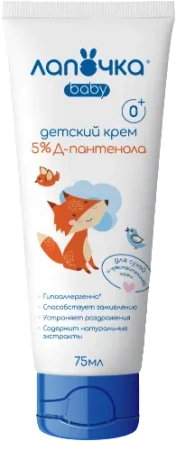Крем детский Лапочка с Д-пантенолом  75 мл 0+ 6324