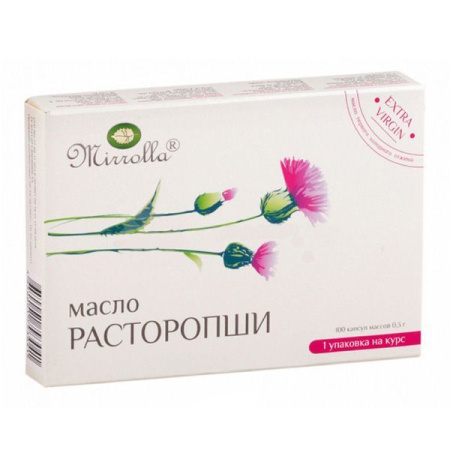 Расторопша масло Мирролла капс. 0.3 г № 100 БАД