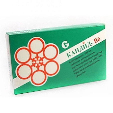 Кандид-В6 табл. ваг. 100 мг № 6 с аппликатором