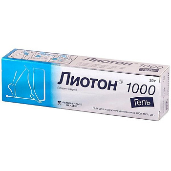 Лиотон 1000 гель для нар. прим. 1000 МЕ/г 30 г Лиотон 1000 гель для нар. прим. 1000 МЕ/г 30 г