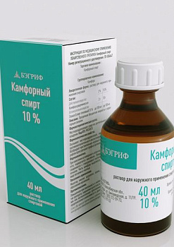 Камфорный спирт р-р для нар. прим. спирт. 10 % 40 мл