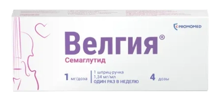 Велгия р-р п/к введ.1 мг/доза шприц-ручка 3 мл №1+комплект 5 игл