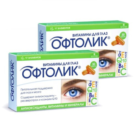 Офтолик Витамины для глаз капс. 495 мг №30 БАД