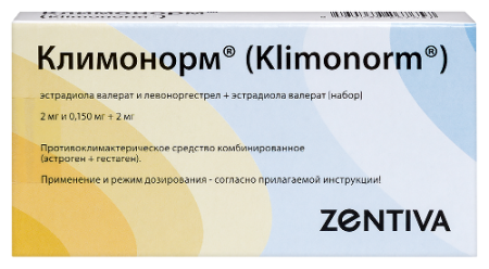 Климонорм набор табл. п.п.о. 2 мг, 0.15 мг+2 мг № 21