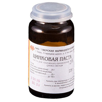 Цинковая паста для нар. прим. 25% 25 г Цинковая паста для нар. прим. 25% 25 г