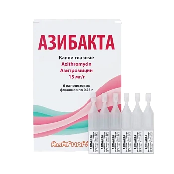 Азибакта капли глазн. 15 мг/г 0.25 г № 6