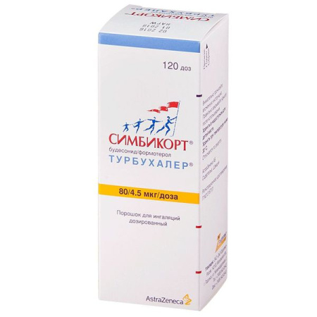 Симбикорт Турбухалер пор. для инг. доз. 80 /4.5 мкг/доза 120 доз