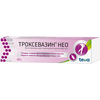 Троксевазин Нео гель для нар. прим. 40 г Троксевазин Нео гель для нар. прим. 40 г
