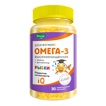 Бэби Формула Рыбки Омега-3 паст. жев. 4 г № 30 БАД