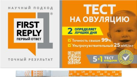 Тест полоска для опр. времени овуляции First Reply Первый ответ № 5+1