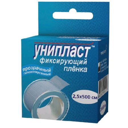 Лейкопластырь 2.5х500 см Унипласт фиксирующий прозр. 