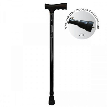 Трость одноопорная  KJT914 регулируемая по высоте 88-90,5 см с УПС черная