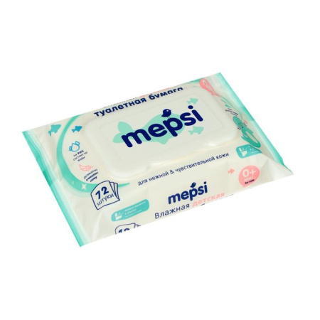 Бумага туалетная влажная детская Мепси № 72 0172