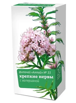 Фиточай Алтай № 33 Крепкие нервы с валерианой ф/п 2 г № 20 БАД