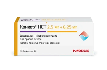 Конкор НСТ табл. п.п.о. 2.5 мг + 6.25 мг № 30