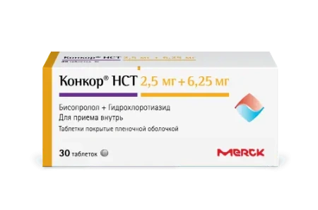 Конкор НСТ табл. п.п.о. 2.5 мг + 6.25 мг № 30