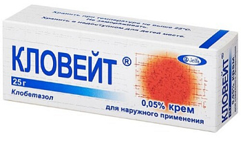 Кловейт мазь для нар. прим. 0.05 % 25 г  Кловейт мазь для нар. прим. 0.05 % 25 г