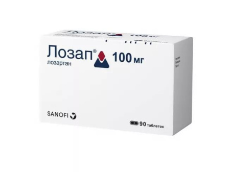 Лозап табл. п.п.о. 100 мг № 90