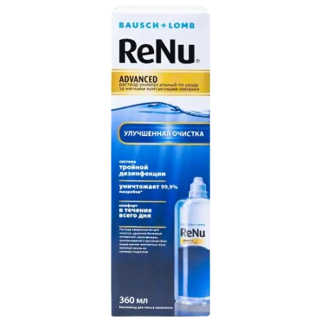 Раствор для мягких контактных линз Реню Эдванст 360 мл