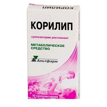 Корилип супп. рект. 25 мг+2 мг+12 мг № 10