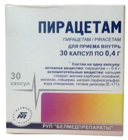 Пирацетам капс. 400 мг № 30